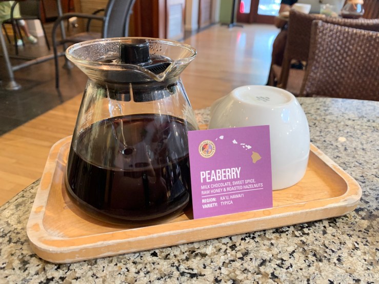 Kona Peaberry at Honolulu Coffee Experience&nbsp;Center